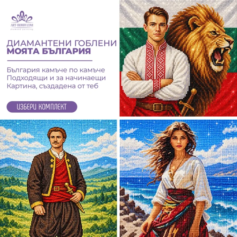 Реклама на Art-Hobby: диамантени гоблени „Моята България“