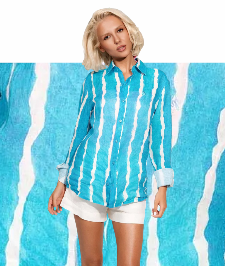 Дамска ленена риза на райета от имейла Stripes на Maison Tangerine